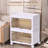 2 Tier Stackable Storage Bins Containers With Wheels For Home Living Room Office Closet