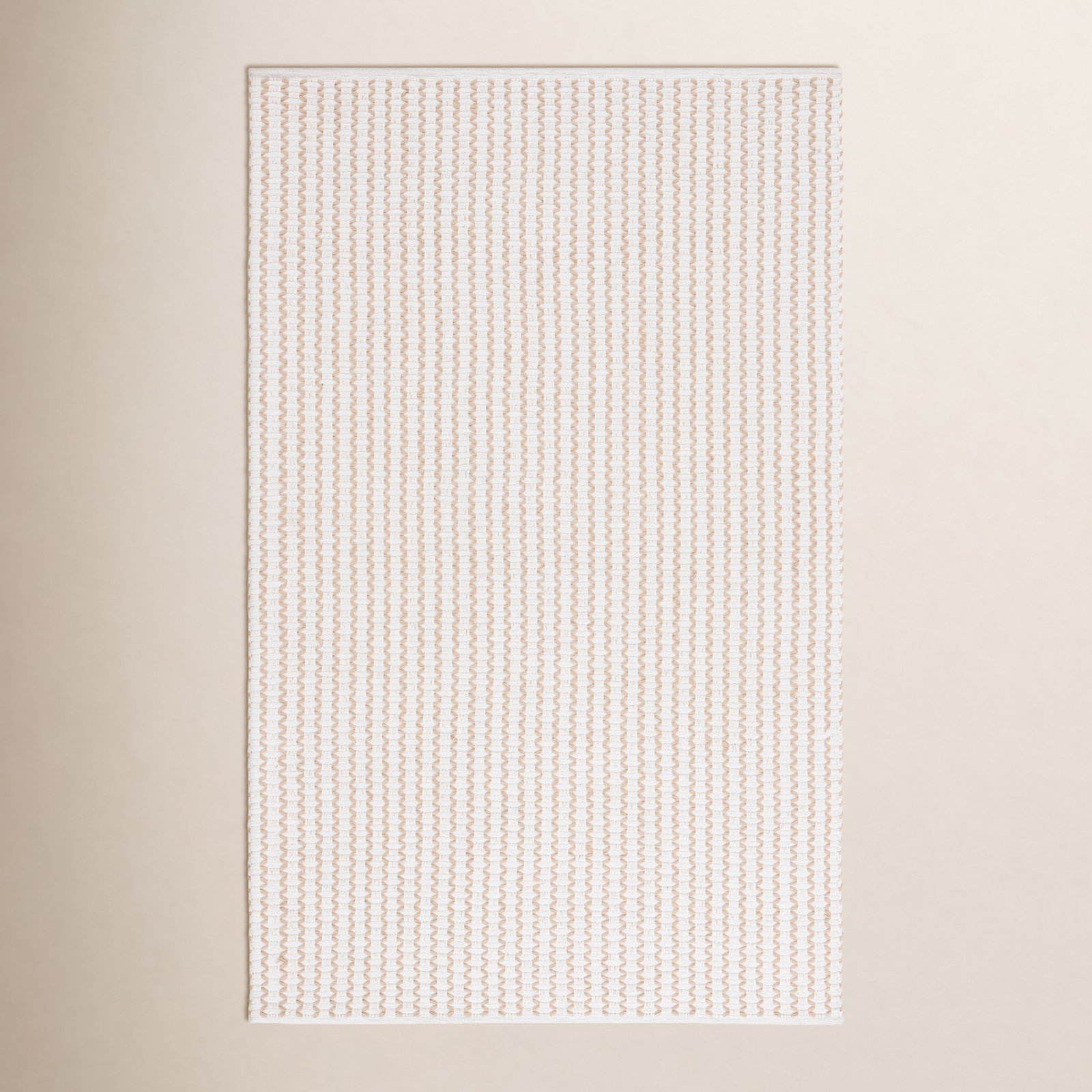 Hand-Woven Chevron Cotton Rug, Rectangle 6' x 9'