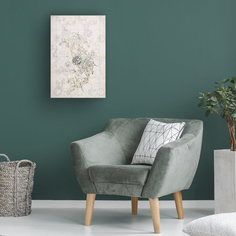 William Morris Floral Pattern Studies V Canvas Art in Gray and Beige