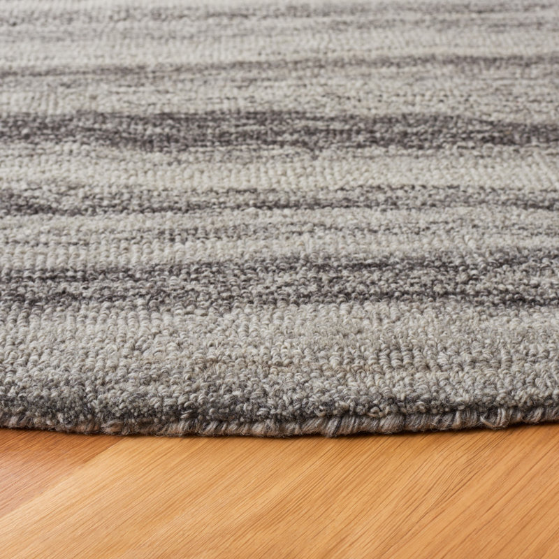 Chineme Hand Tufted Wool Abstract Rug, Round 6'