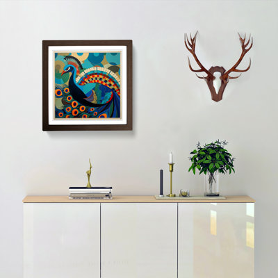 Peacock Constructivism No.7 - Framed Print