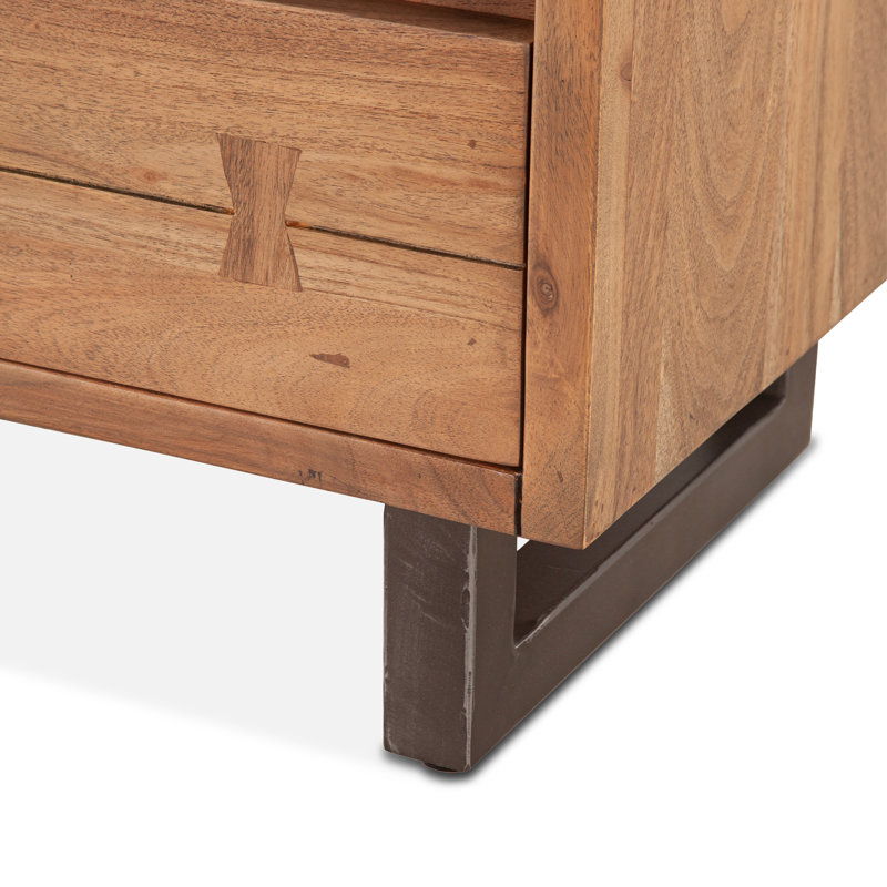 Glenwood Nightstand In Smoked Acacia
