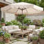 Parasol de patio 10 pi avec bouton poussoir inclinable et manivelle-2055473987