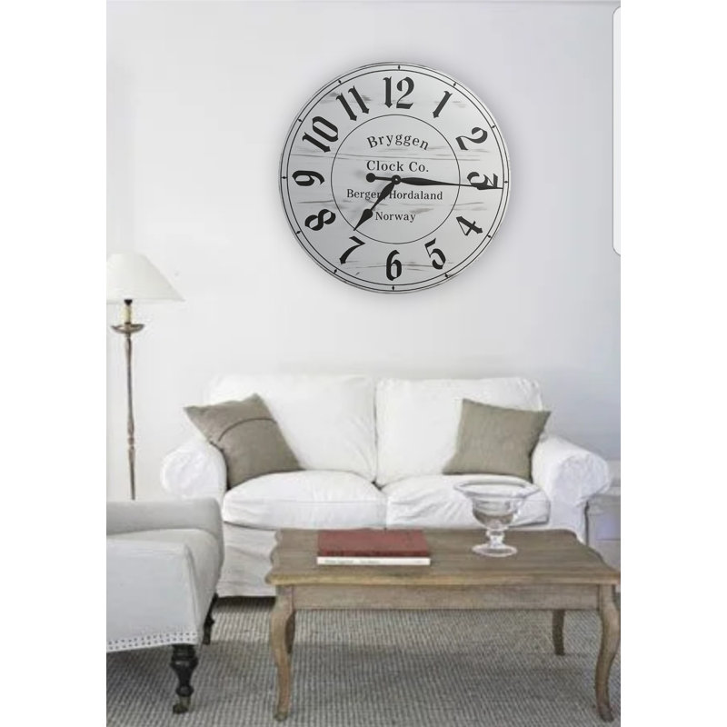 Horloge murale surdimensionnée Bergen Farmhouse, Petit