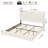 Maykel Modern Upholstered Floating Bed with LED Lights and Charging Port -297786770