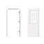 Entry Door With Frame – 9-Lite Clear Glass & Solid Panel, White Primed Solid Wood, Frame With Pre-Installed Weatherstripping-122260912-122570803