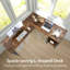 L-Shaped Metal Base Computer Desk