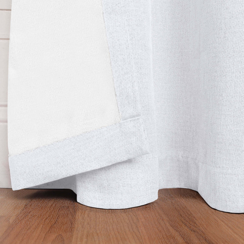 Panneau de rideau obscurcissant 100% polyester, L 42 po x L 96 po, Blanc neige