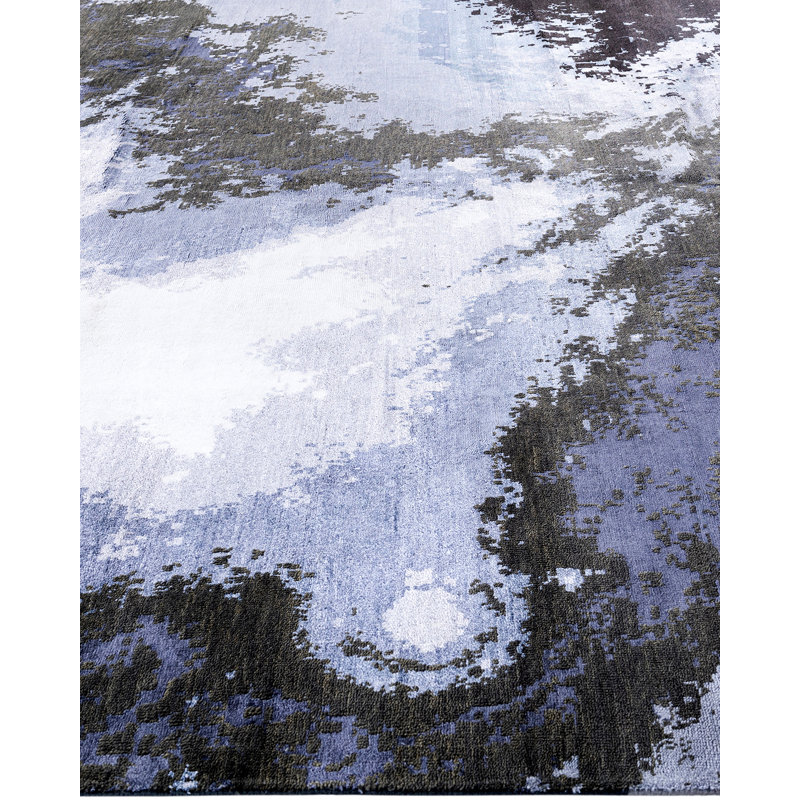 Overdyed One-of-a-Kind 9' 4" X 12' 2" Hand Knotted Area Rug