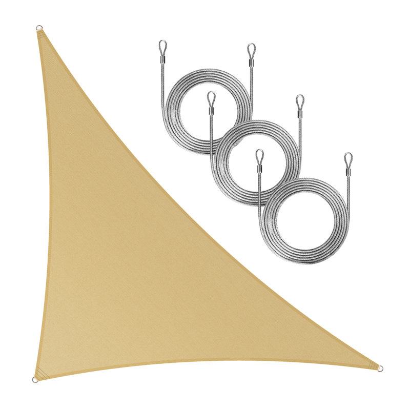 Voile d'ombrage en triangle Amgo, 14 pi x 14 pi x 19,8 pi, Tanné