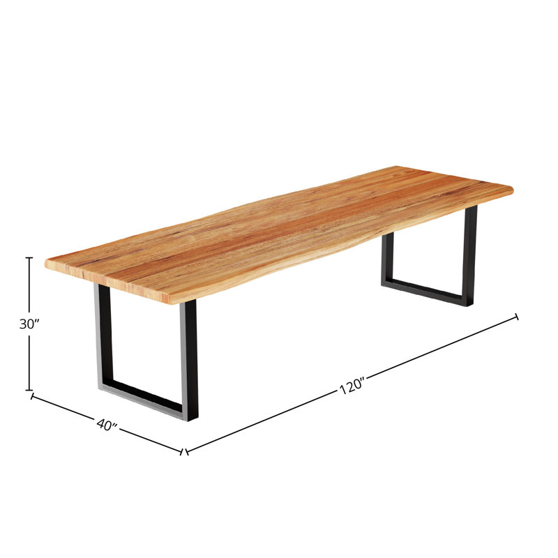 Table de salle à manger Georgy, L 40 po x L 120 po, Brun