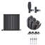 iBathUK Princia Horizontal Double Oval Panel Radiator Angled Valve-624311154-624311153