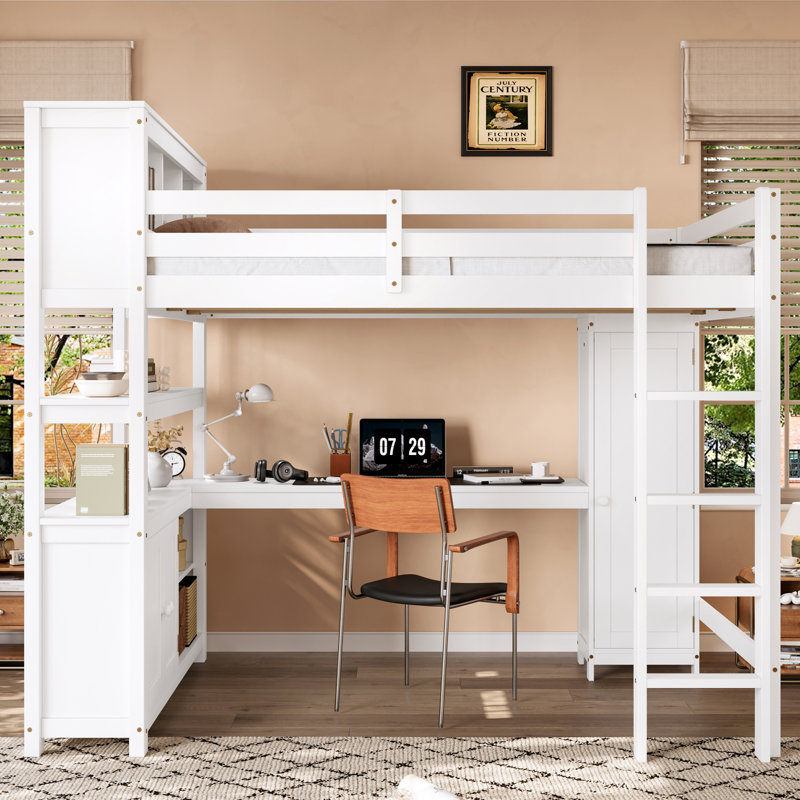 Lit mezzanine Avyra, Blanc