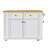 48Inch Kitchen Island With 2 Bar Stools, Power Outlet, Door Internal Storage Rack, Kitchen Storage Cart On 5 Wheels With Drop Leaf, 5 Side Racks, 2 Drawers,White-1176653898