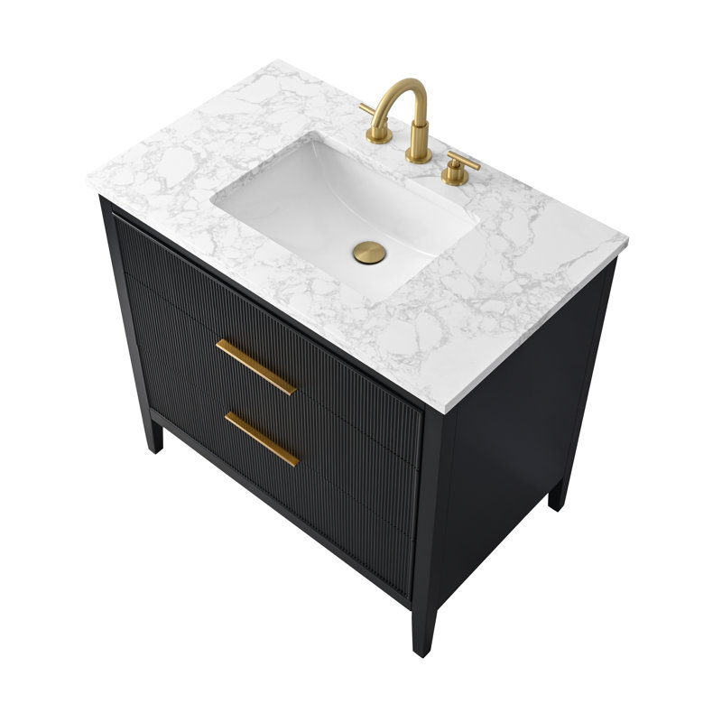 Emma 36" W Single Vanity, Black
