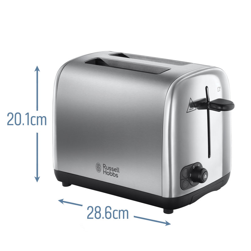 Russell Hobbs 2 Slice Stainless Steel Toaster Brushed & Polished