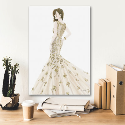 Toile épique Graffiti «Beautiful Lady 1 Neutral» par James Wiens, 18 po x 26 po