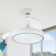 36" Rumley 3 - Blade LED Retractable Dimmable Ceiling Fan with Remote Control and Light Kit