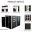 Remise de rangement extérieure 8 pi x 4 pi avec deux fenêtres. Verrouillable, imperméable. - Pour le patio, la cour, la pelouse - Noir 4 x 8 pi en résine noire. -. Ventilation, pelouse, patio