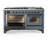 ILVE Majestic III Series 60 in. Dual Fuel Range with 9 Sealed Burners, Griddle (Natural Gas, Glass Door)-124828807-124828812-124828813