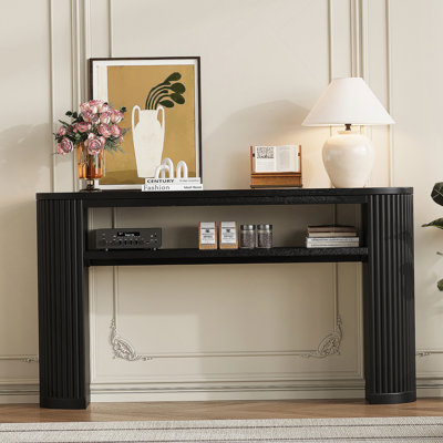 Console rustique avec pieds cannelés Trexm