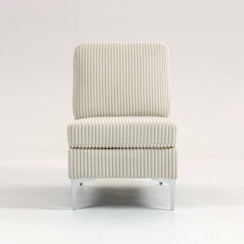 Module de siège modulaire sans accoudoirs, canapé modulaire en velours côtelé, fauteuil d'appoint modulaire sans accoudoir avec coussin de dossier