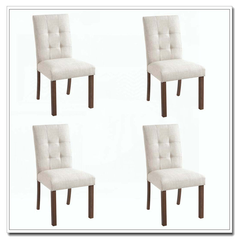 Dining Room Chairs with Back,Wooden Dining Chairs, Walnut