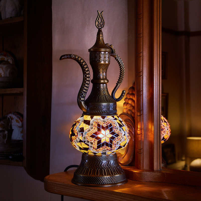 Karlie Metal Lighting Lamp, Brown/Amber