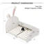 Lit simple tapissier princesse en forme de lapin, lit plateforme simple avec tête et pied de lit-288454112