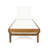 Dana White Mesh Chaise Lounge For Sunbathing Area - Wood Comfy Outdoor And