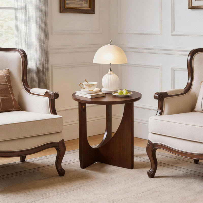 Table d'appoint en bois naturel, table d'appoint simple pour bureau, 50 cm de hauteur, style rustique, convient à une chambre ou un balcon.
