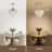 48'' Dimmable Crystal Tired Ceiling Fan with LED Light & Remote Control