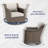 Jenesys 7-Piece Outdoor Wicker Furniture Set - Durable Sofa, Chairs & Table For Patios & Gardens-1181797876
