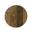 Table d'appoint ronde fabriquée à la main en bois de manguier - finition naturelle, patchwork, table d'appoint rustique
