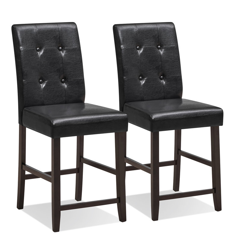 Amarantha Upholstered Counter Stool with Solid Wood Frame