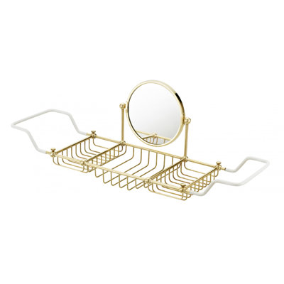 Bath Caddy with Mirror