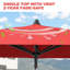 Parasol de marché rectangulaire sans base lestée 60 po x 106 po Boyland-910960638