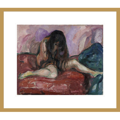 «Weeping Nude» par Edvard Munch - impression giclée sur cadre