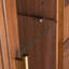 Crédence de style Mid-Century en noyer danois avec portes en tambour et garniture en laiton 63 po Corrigan Studio Mandea-114979892-125475166