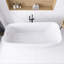 63 po X 28 po Baignoire de trempage autoportante en acrylique blanc brillant avec bonde réversible en chrome