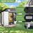 12' x 8' Metal Lean-to Storage Shed With Three Doors-111805251