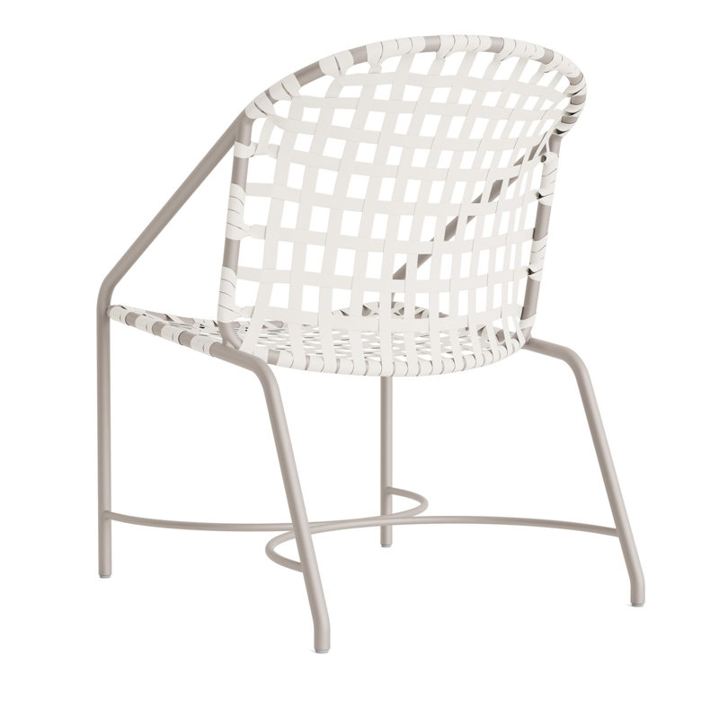 Kantan Outdoor Lounge Chair, Dove Smooth/White Lite