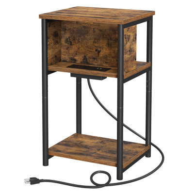 Side Table With Charging Station