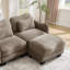 Canapé modulaire en forme de U de 131,5 po à 4 places modulaire en U avec coussin et 2 repose-pieds mobile-130915753