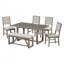 Ensemble de table de salle à manger 6 pièces pour 6, table de cuisine en bois de 60 po et 4 chaises avec banc et base en tréteaux pour la cuisine et la salle à manger-1549162354