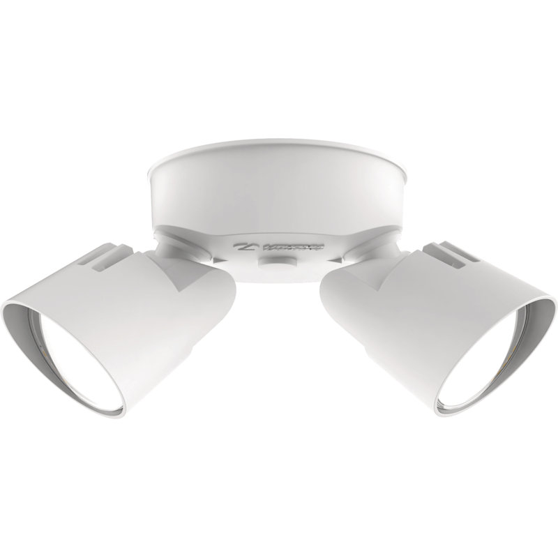 White Dual Head LED Outdoor Security Flood Light