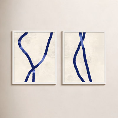Blue Rope 2-Piece Print Set by Jacques Pilon