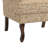 Duward Paisley Brown Linen Upholstered Wingback Accent Chair with Rolled Arm and Solid Wood Leg-1428355992