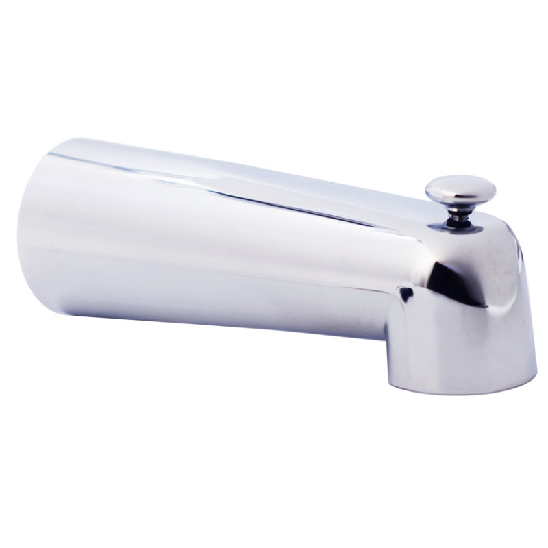 Universal Fit 7" Diverter Tub Spout, Zinc, Polished Chrome