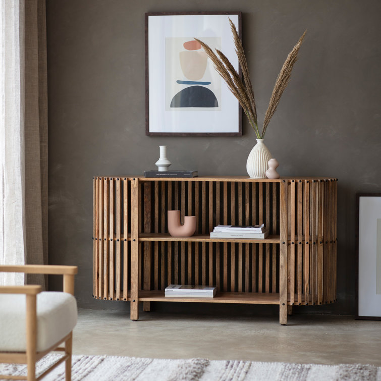 140cm Solid Wood Top Console Table